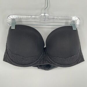 Torrid‎ Women's Black Underwire Push Up Strapless Smooth Bra Plus Size 42DDD